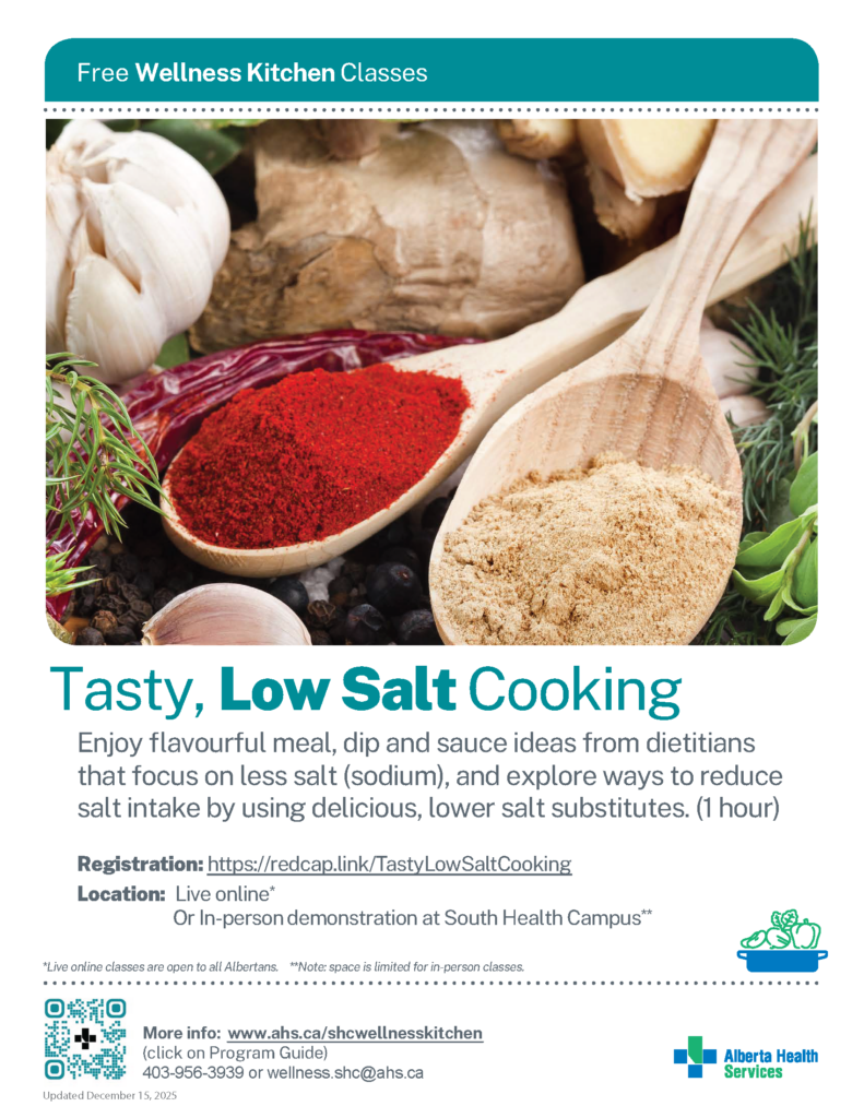 Cooking With Less Salt Tasty, Low Salt Cooking – Drumheller Associated Physicians