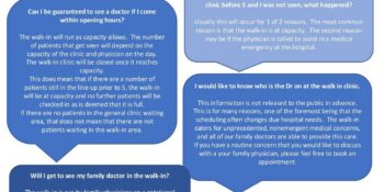 Walk-In Clinic - Frequently Asked Questions